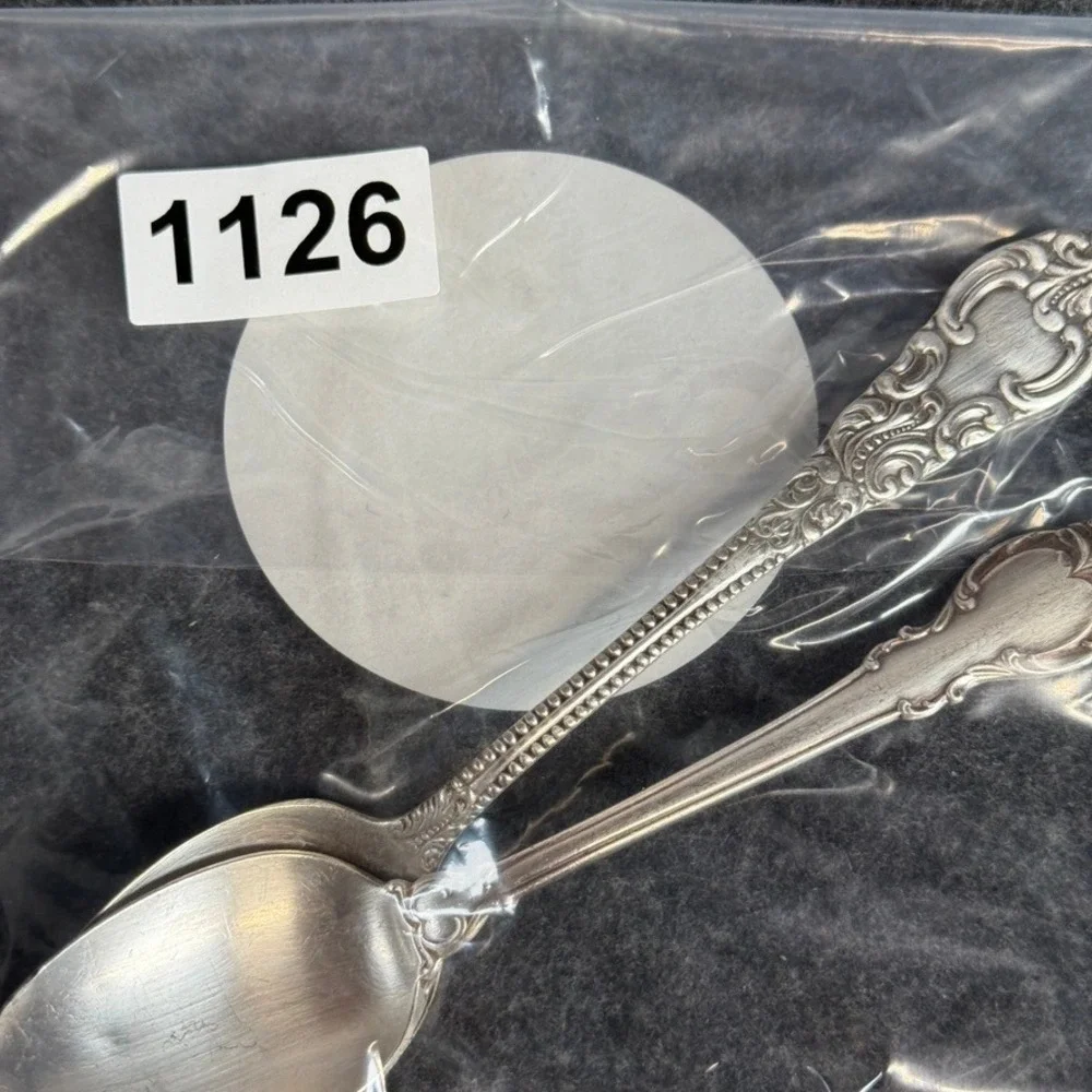 Vintage Holmes Edwards Silverplate Spoons Danish Princess Deepsilver‎ Set of 2